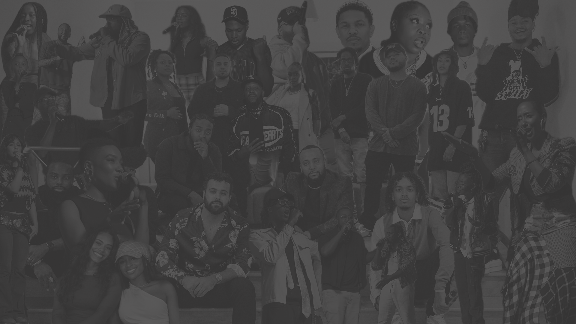 Collage of artists and live music performances